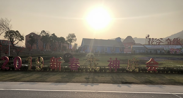 2019年春節(jié)花神廟會落地字制作安裝